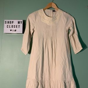 3/$20 Zara Kids Off-White Casual Dress Size 11-12